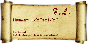 Hammer László névjegykártya