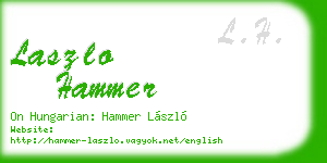 laszlo hammer business card